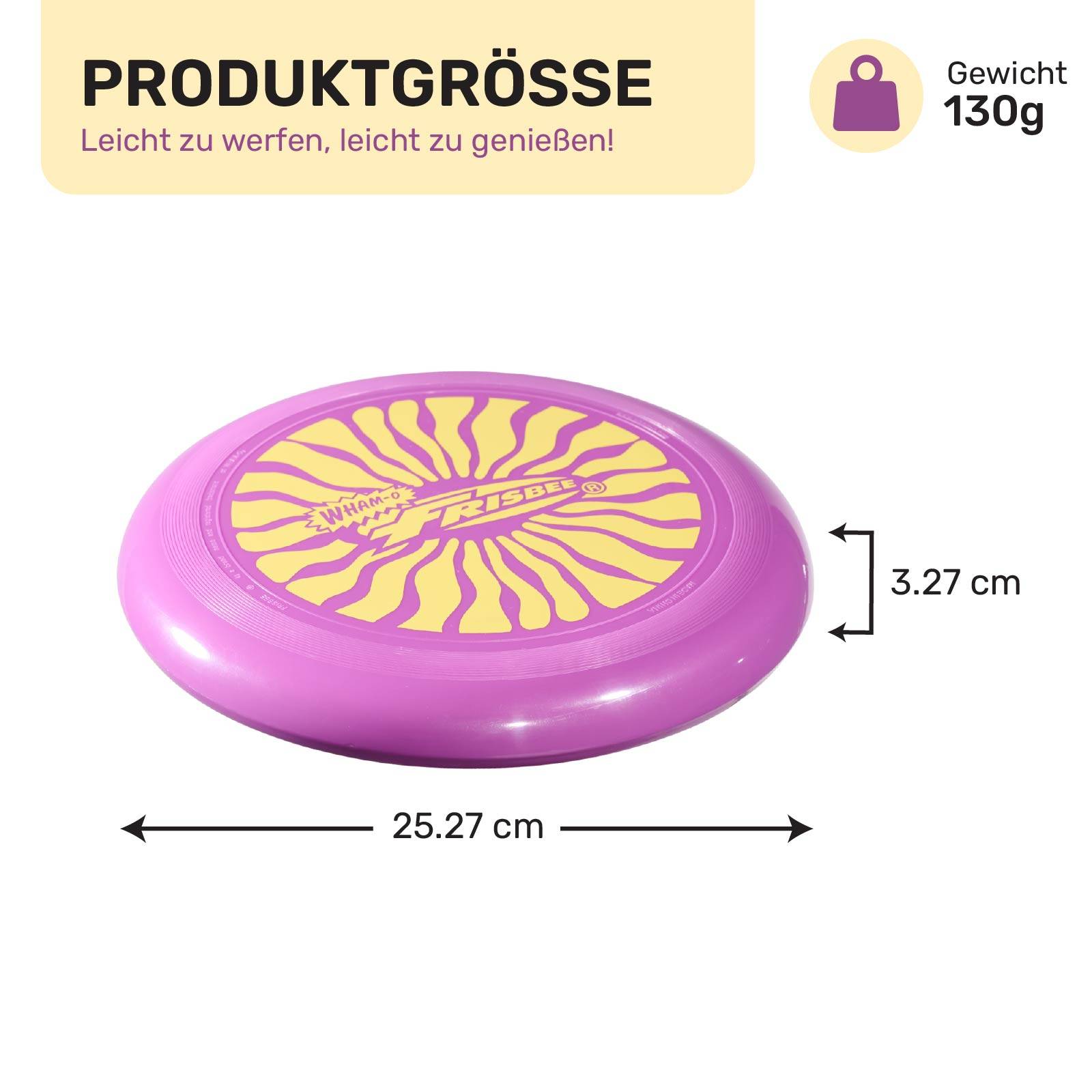Wham-O Frisbee Flugscheibe, 25.27 cm für Kinder ab 5 Jahren - 130g