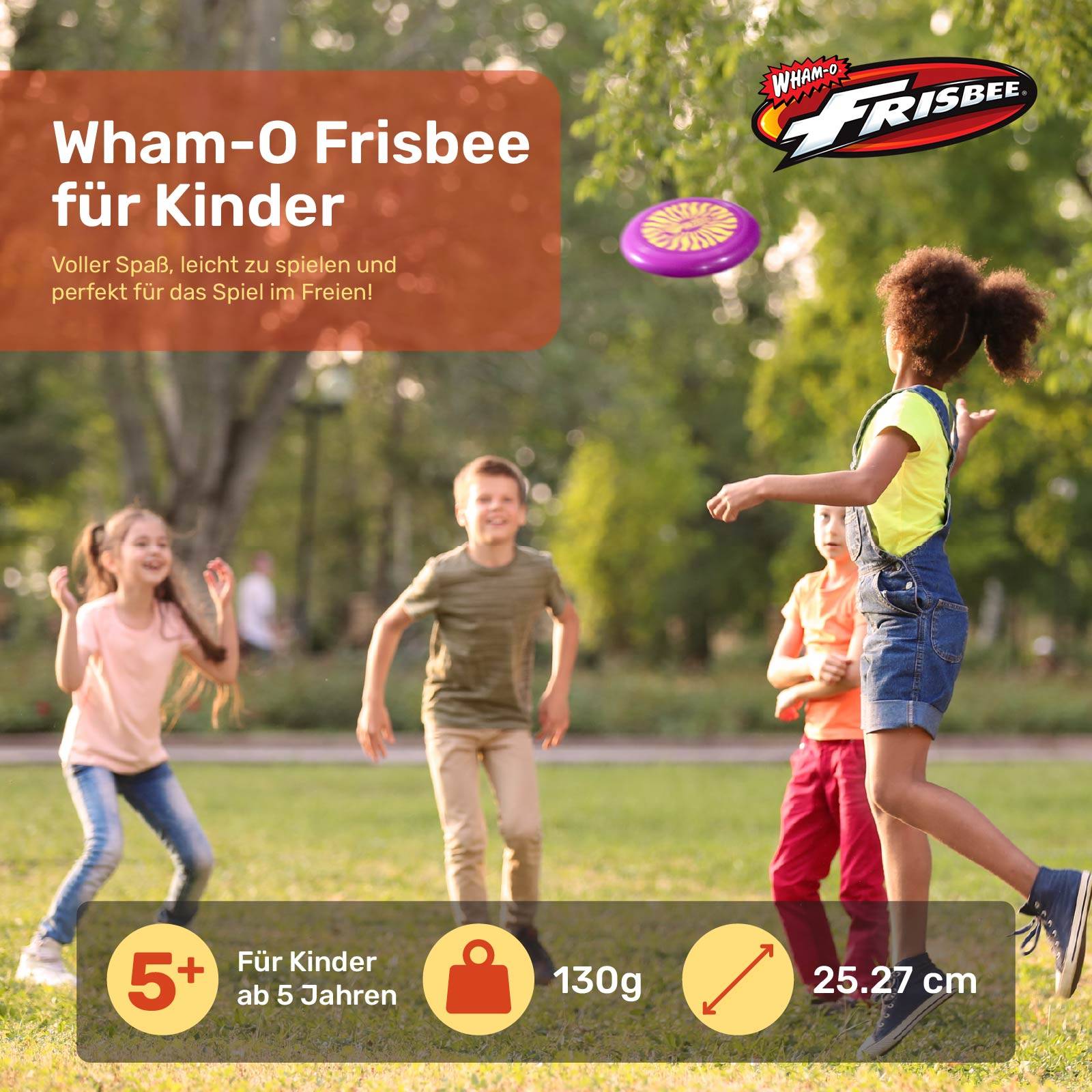 Wham-O Frisbee Flugscheibe, 25.27 cm für Kinder ab 5 Jahren - 130g