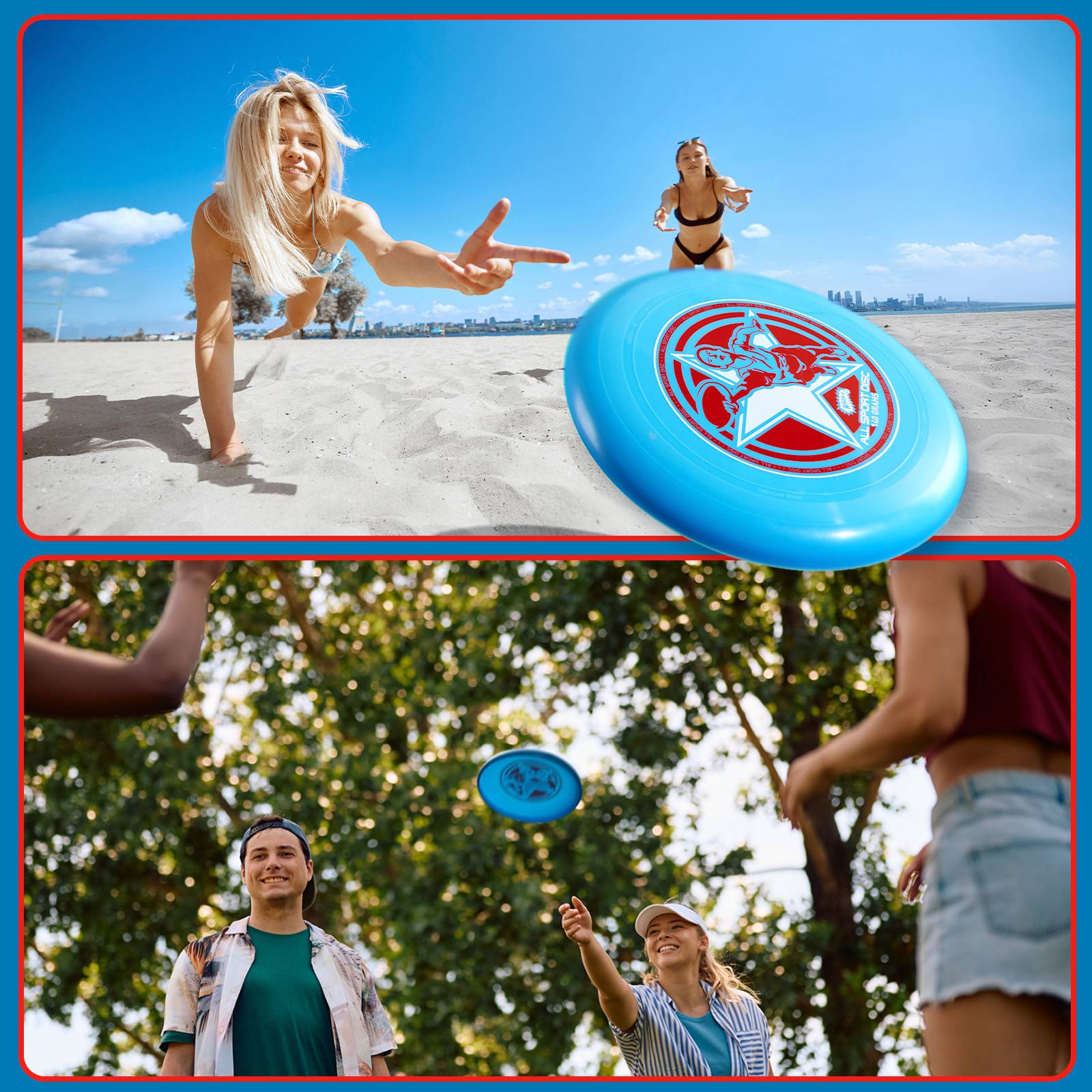 Wham-O Frisbee All Sport 140g Flugscheibe, für Outdoor Aktivitäten -2 Pack