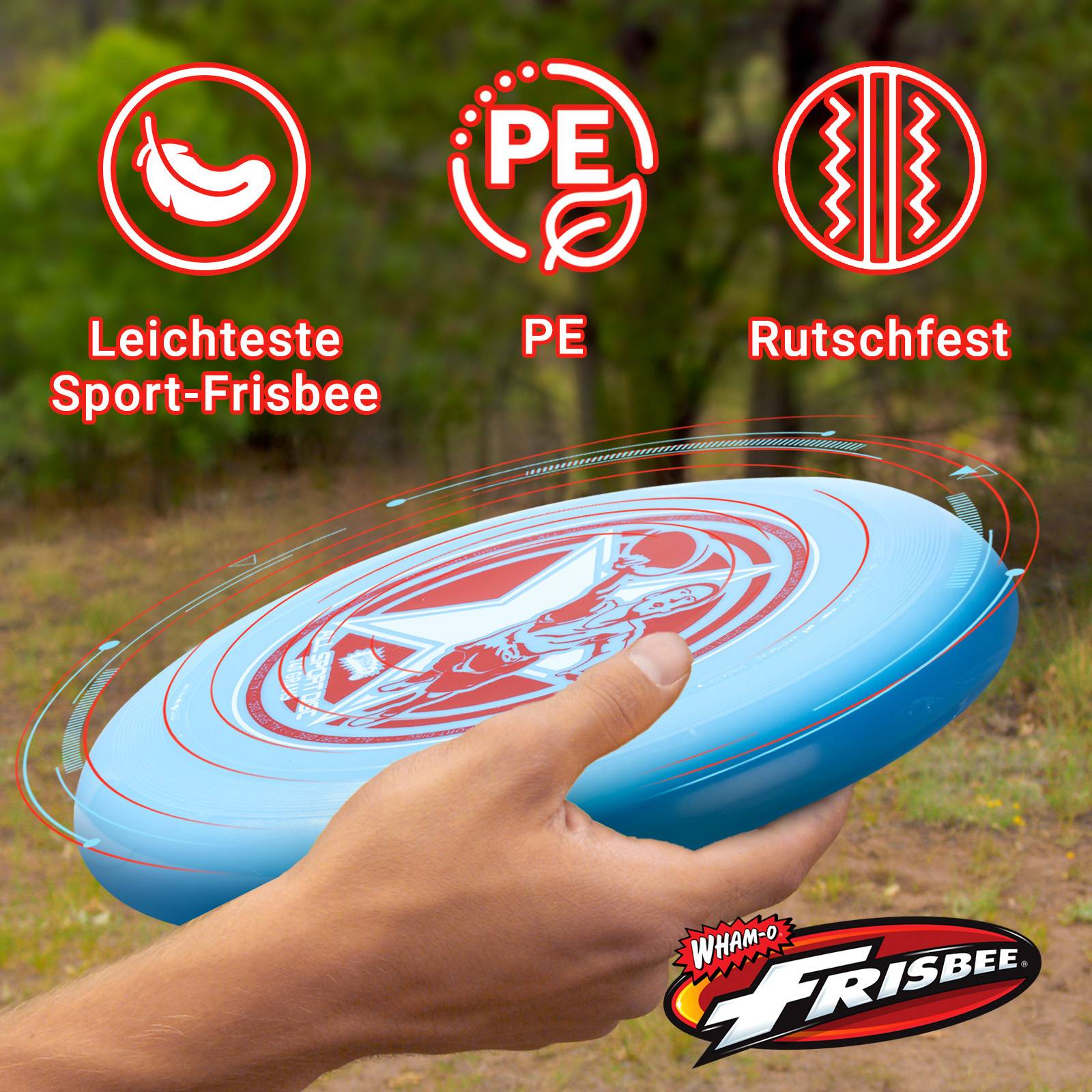 Wham-O Frisbee All Sport 140g Flugscheibe, für Outdoor Aktivitäten -1 Pack