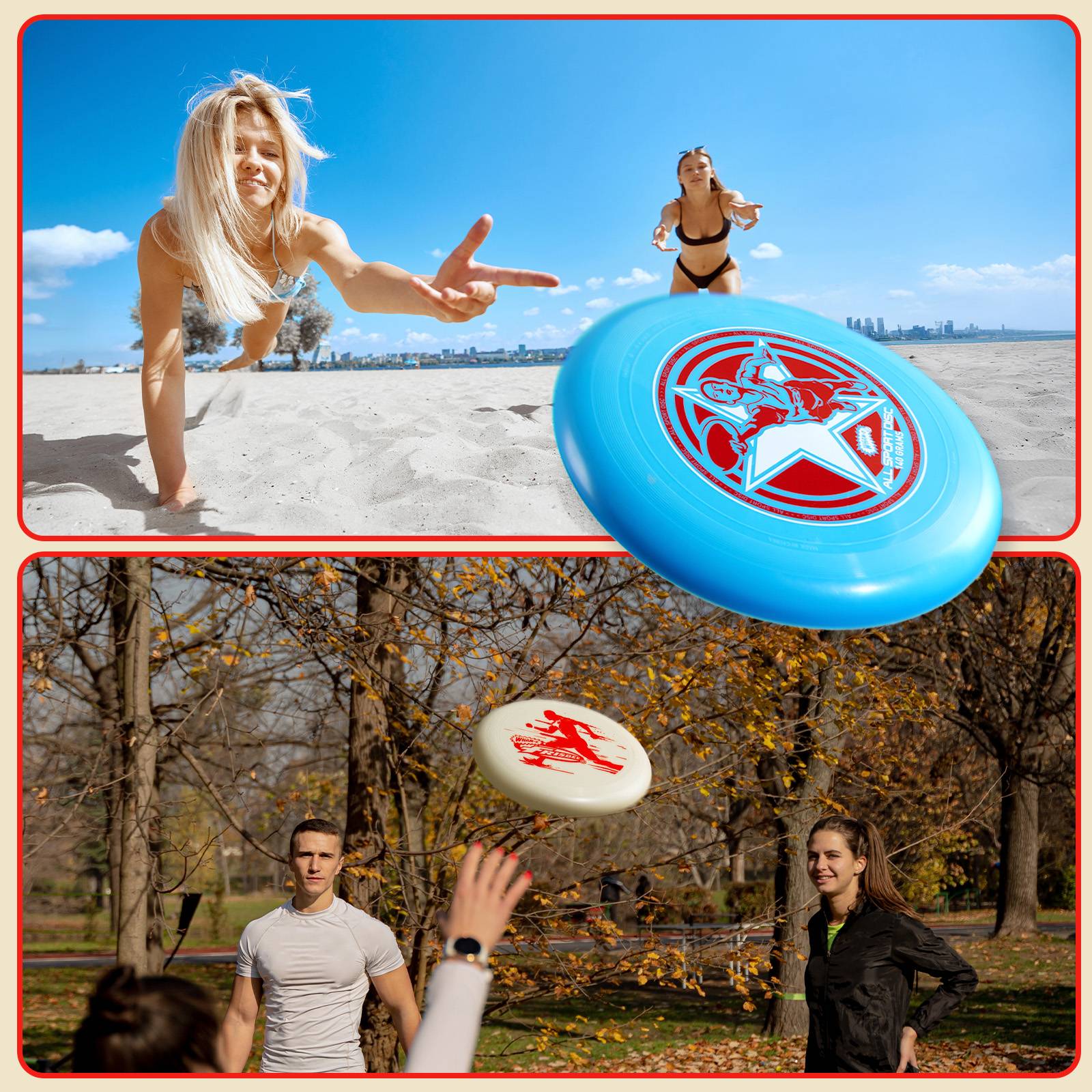 Wham-O Frisbee All Sport 140g Flugscheibe, für Outdoor Aktivitäten -2 Pack