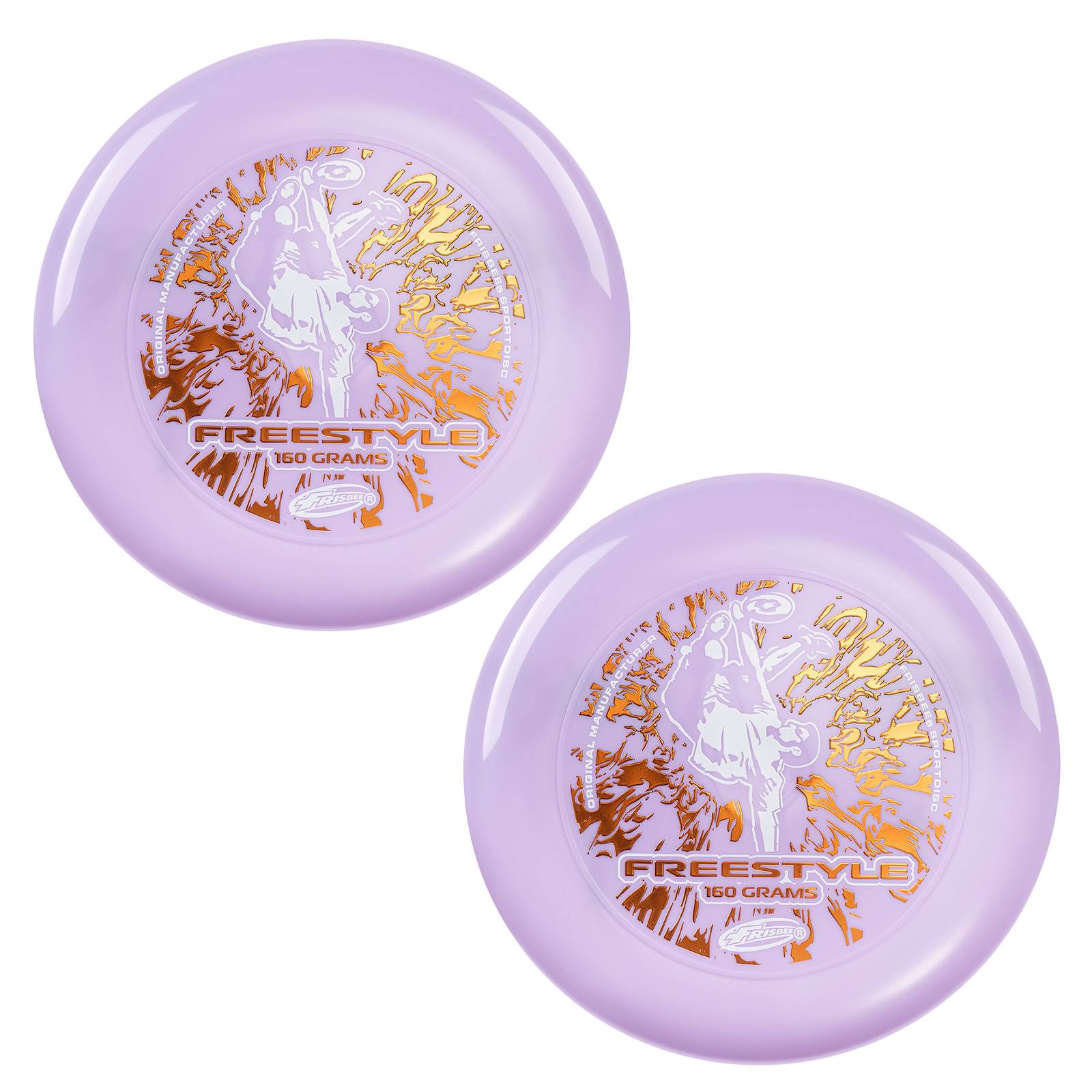 Wham-O Frisbee Freestyle 160g Flugscheibe, für Outdoor Spaß -2 Pack