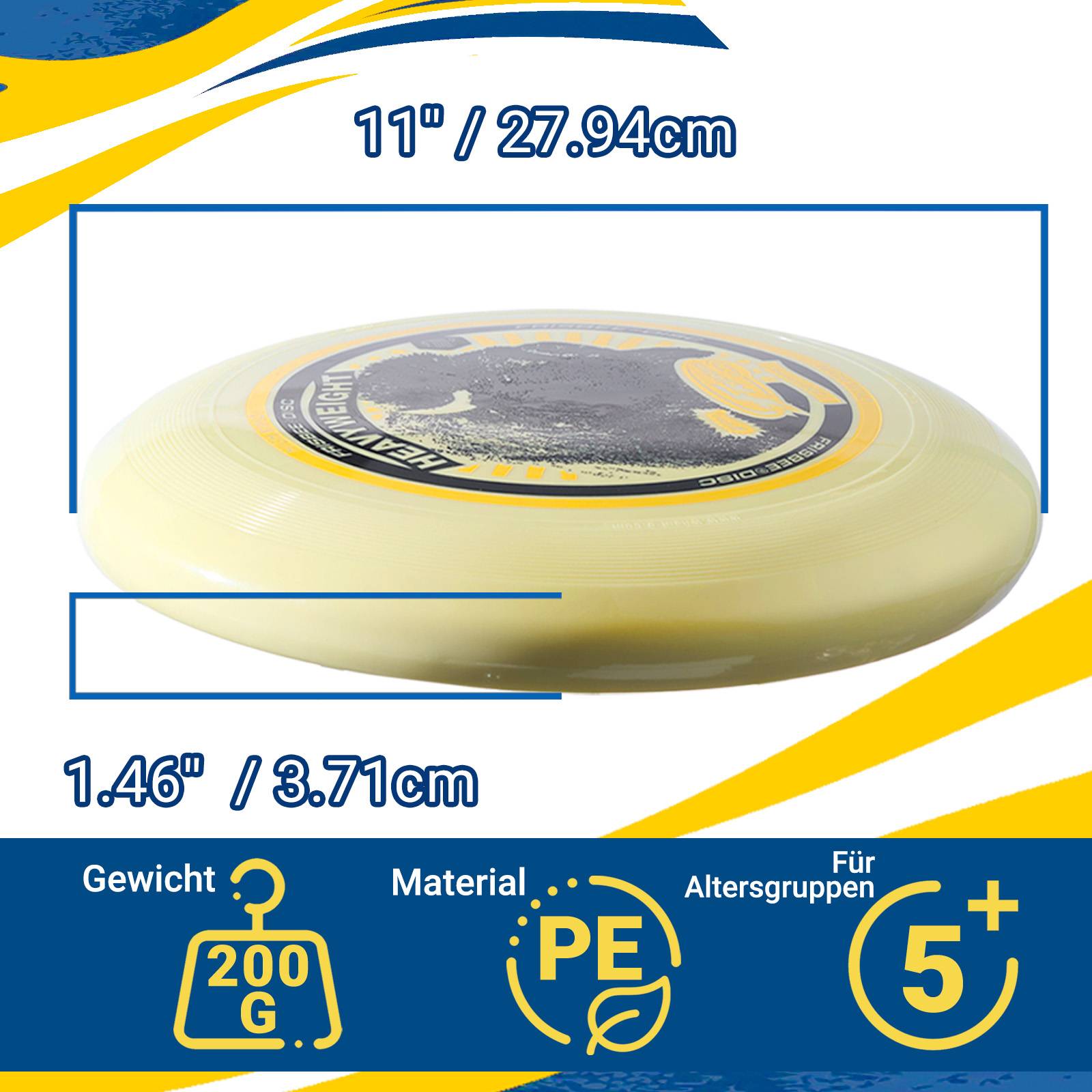 Wham-O Frisbee Heavyweight 200g Flying Disc, für Outdoor-Aktivitäten -1 Pack