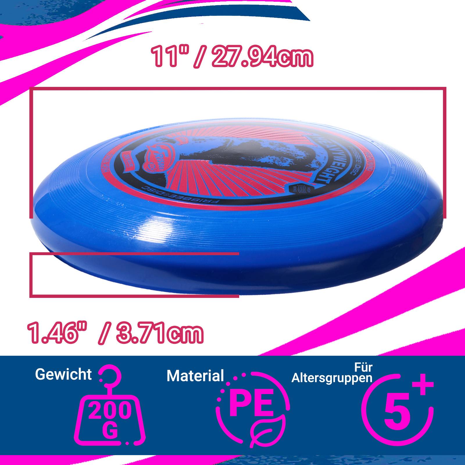 Wham-O Frisbee Heavyweight 200g Flying Disc, für Outdoor-Aktivitäten -1 Pack