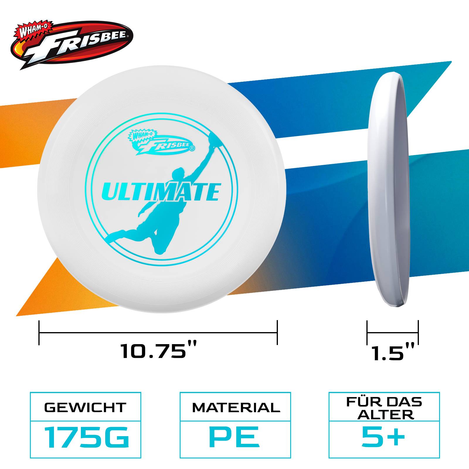 Wham-O Frisbee Ultimate 175g Trainingsscheibe für Wettbewerb -2 Pack