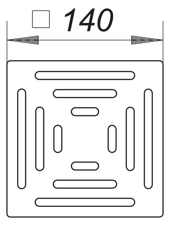 Dallmer Rost E 140, 140x140mm, Edelstahl