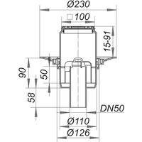 Dallmer Bodenablauf 40 SE Serie 10, DN 50 100x100mm