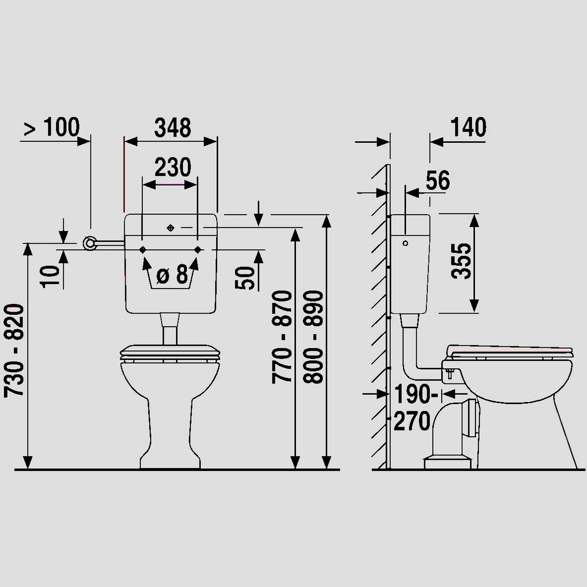 SANIT Spülkasten junior (6L) tiefhängend mit Eckventil weiß