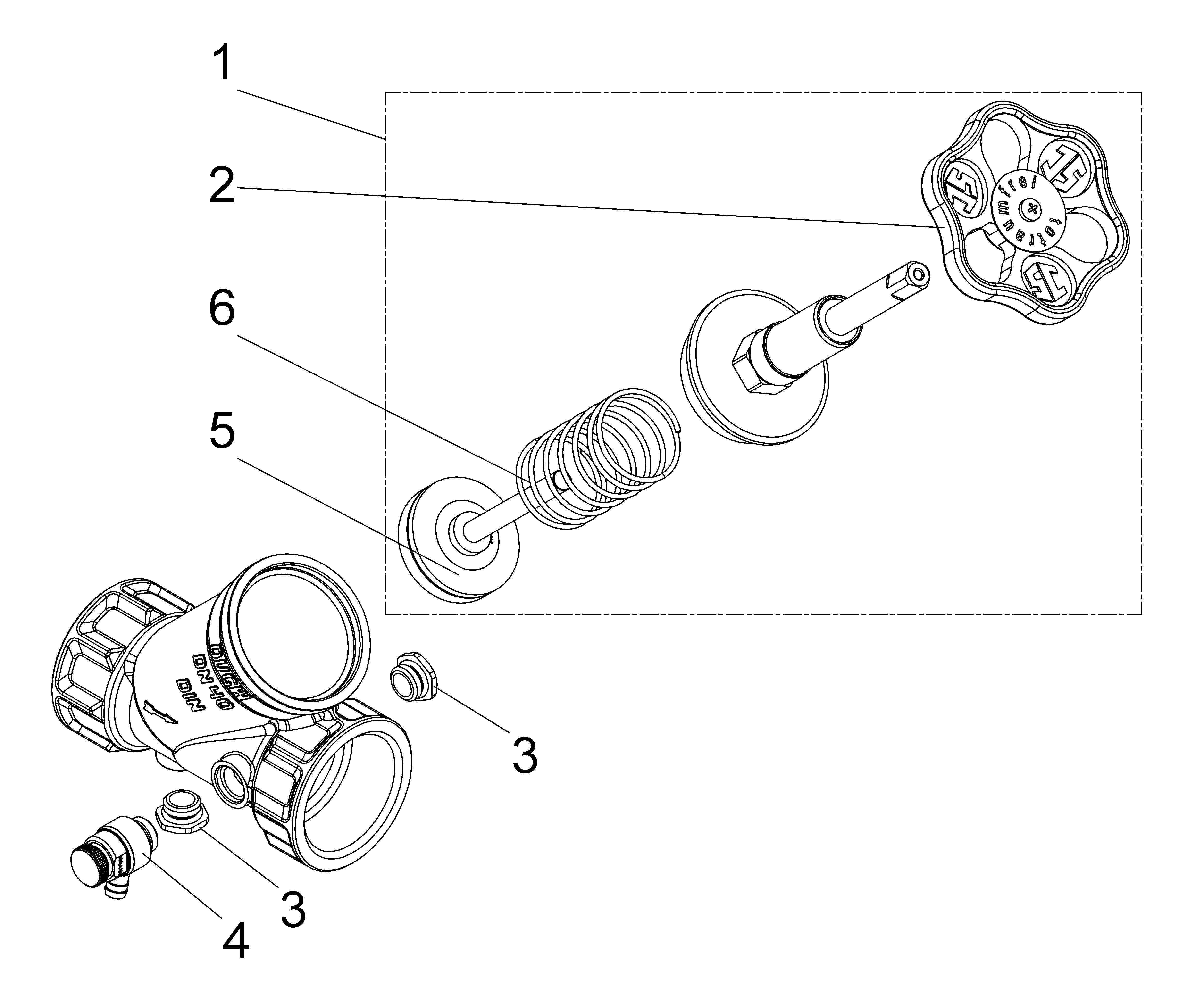 JS KFR-VENTIL, MUFFENANSCHLUSS M.ENTL.,ST.SP.,DN40,IG1 1/2",DVGW