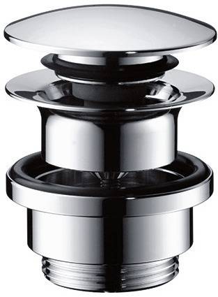 Hansgrohe Waschtischventil Push-Open G 1¼, ohne Kipphebel, verchromt.