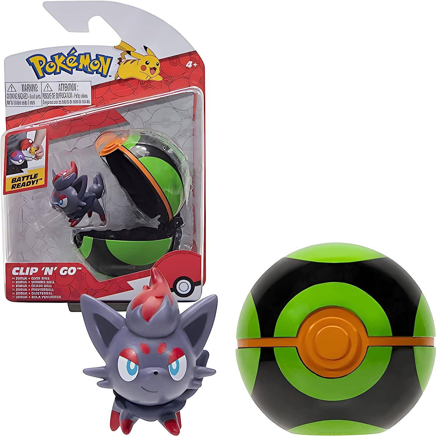 Jazwares PKW2658 - Pokémon Clip'n'Go Poké Balls - Zorua & Finsterball