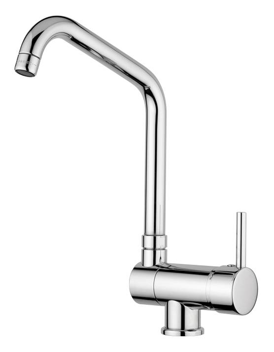 Beitz & Walz AQVAKITCHEN Spültisch Ehm. Hebel seitlich m. kippbaren Ausl. chrom