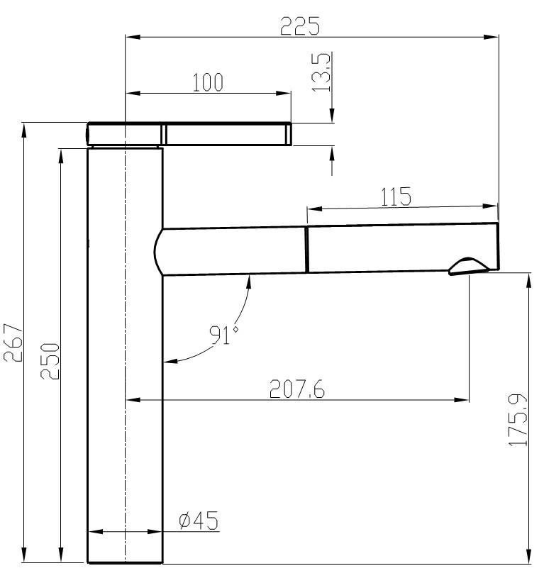 Beitz & Walz AQVAKITCHEN Spültisch-Ehm. ND m. Geschirrbrause chrom
