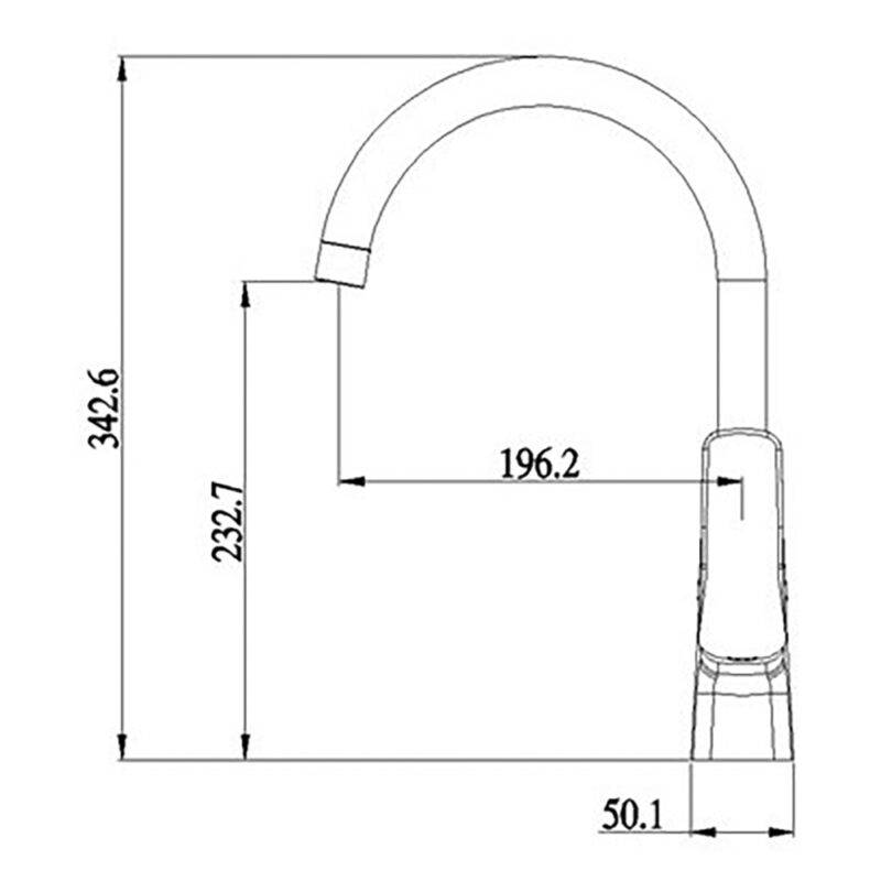 Beitz & Walz AQVAPRO Spültisch-Ehm.ND Hebel seitlich chrom