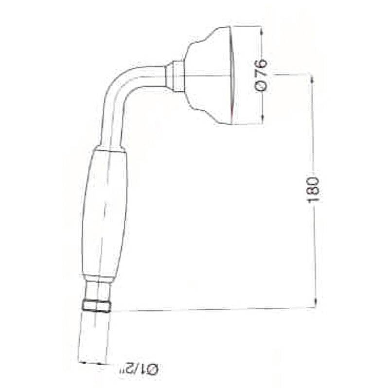 Beitz & Walz AQVARETRO II Handbrause chrom mit weißen Griff