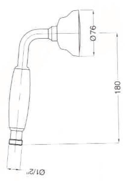 Beitz & Walz AQVARETRO II Handbrause chrom mit weißem Griff