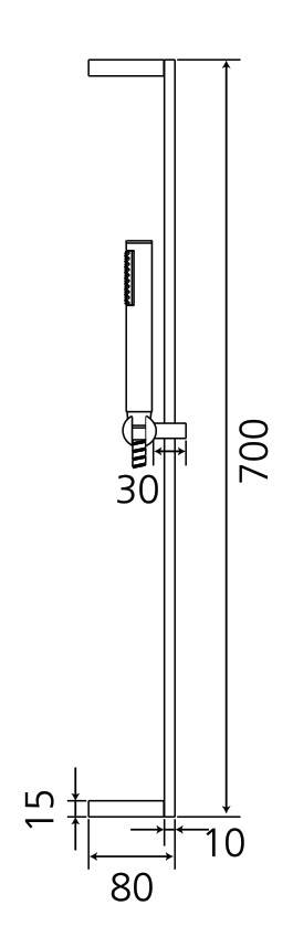 Beitz & Walz AQVADESIGN Brauseset 70cm rund chrom