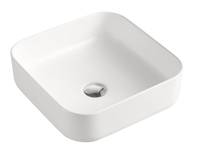 Beitz & Walz AqvaCeramica Aufsatzbecken "SlimRim" 385 x 385 mm weiß-