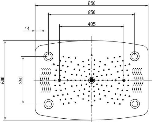 Beitz & Walz AQVADESIGN Kopfbrause 600 x 850 mm chrom