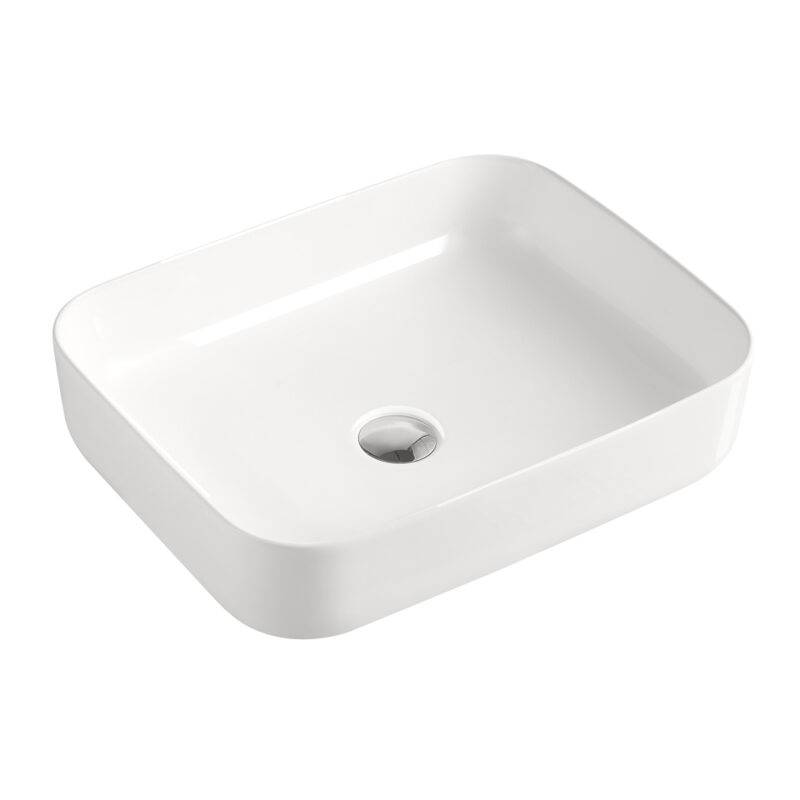 Beitz & Walz AQVA CERAMICA Aufsatzbecken „SlimRim“ o. Überl. 500 x 385 mm weiß