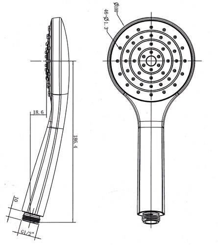 Beitz & Walz AQVAPLUS Handbrause 1-strahlig chrom