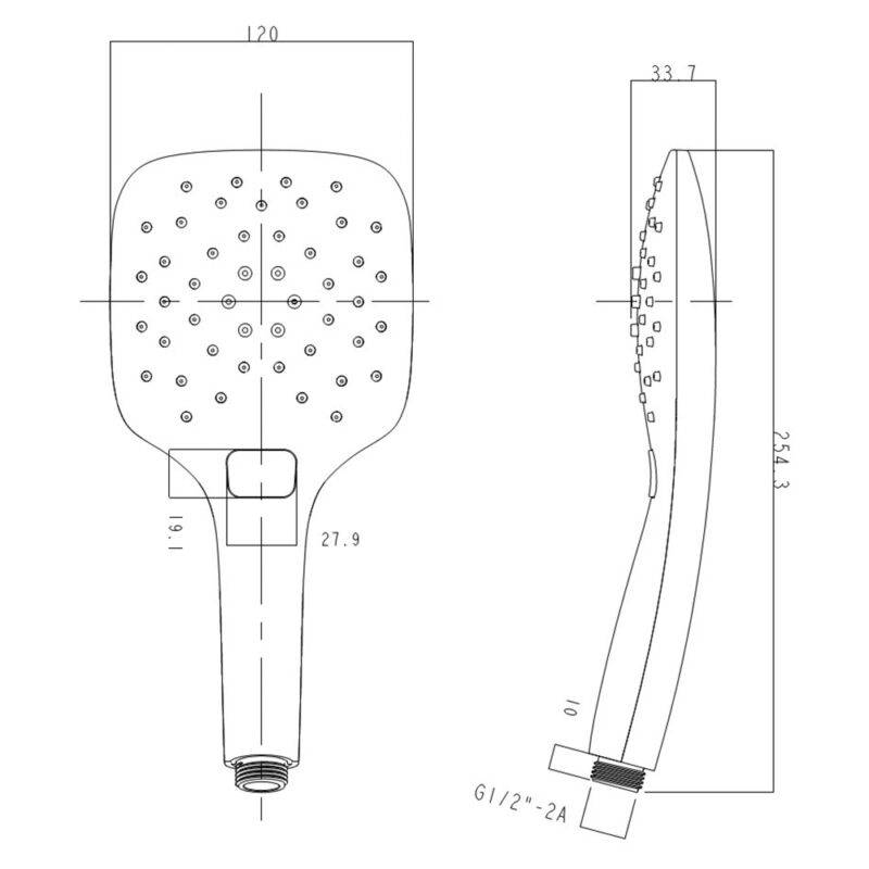 Beitz & Walz AqvaShower Handbrause 3-fach verstellbar / chrom