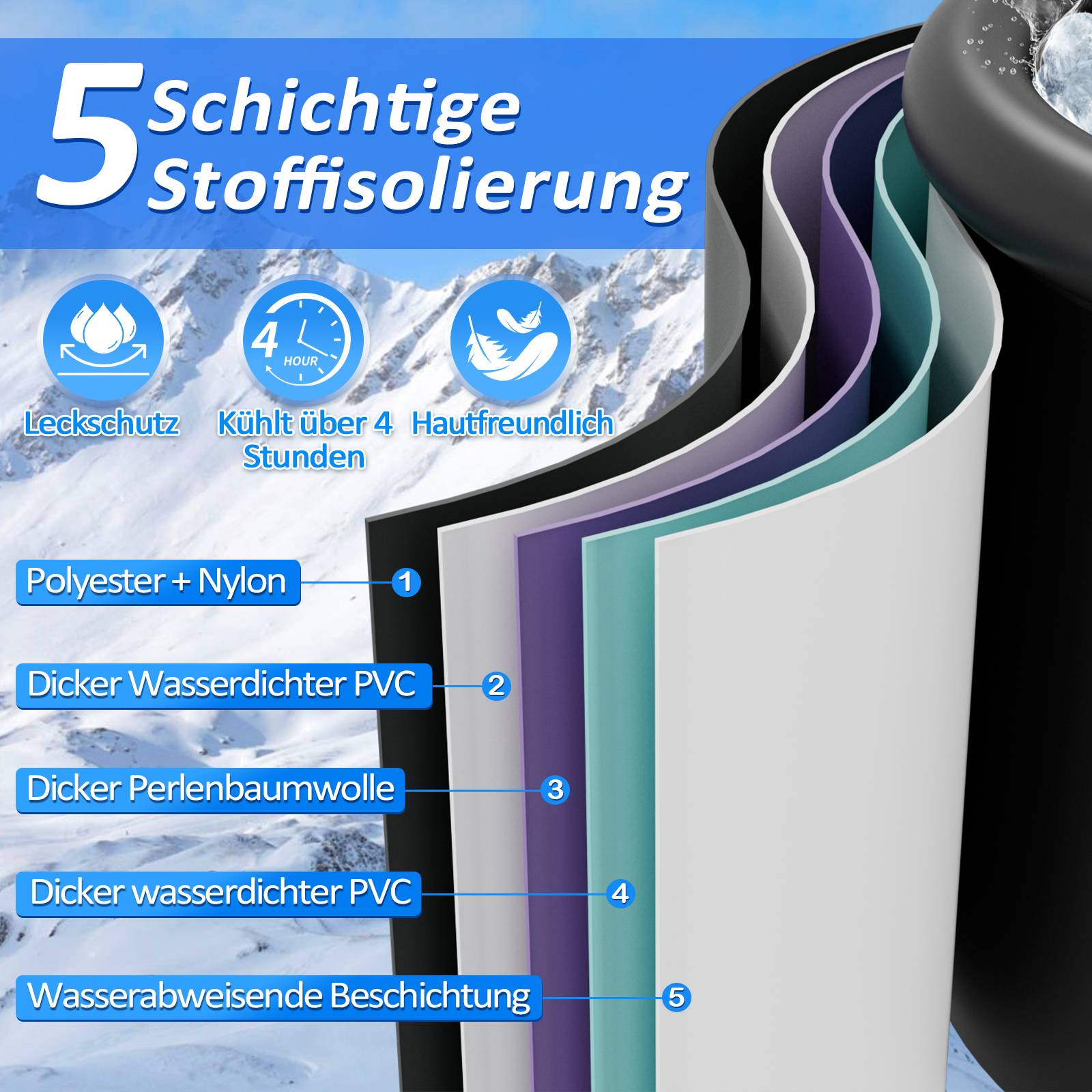 Eisbad Eisfass Badefass Cold Plunge zum Eisbaden 80 x 78 cm