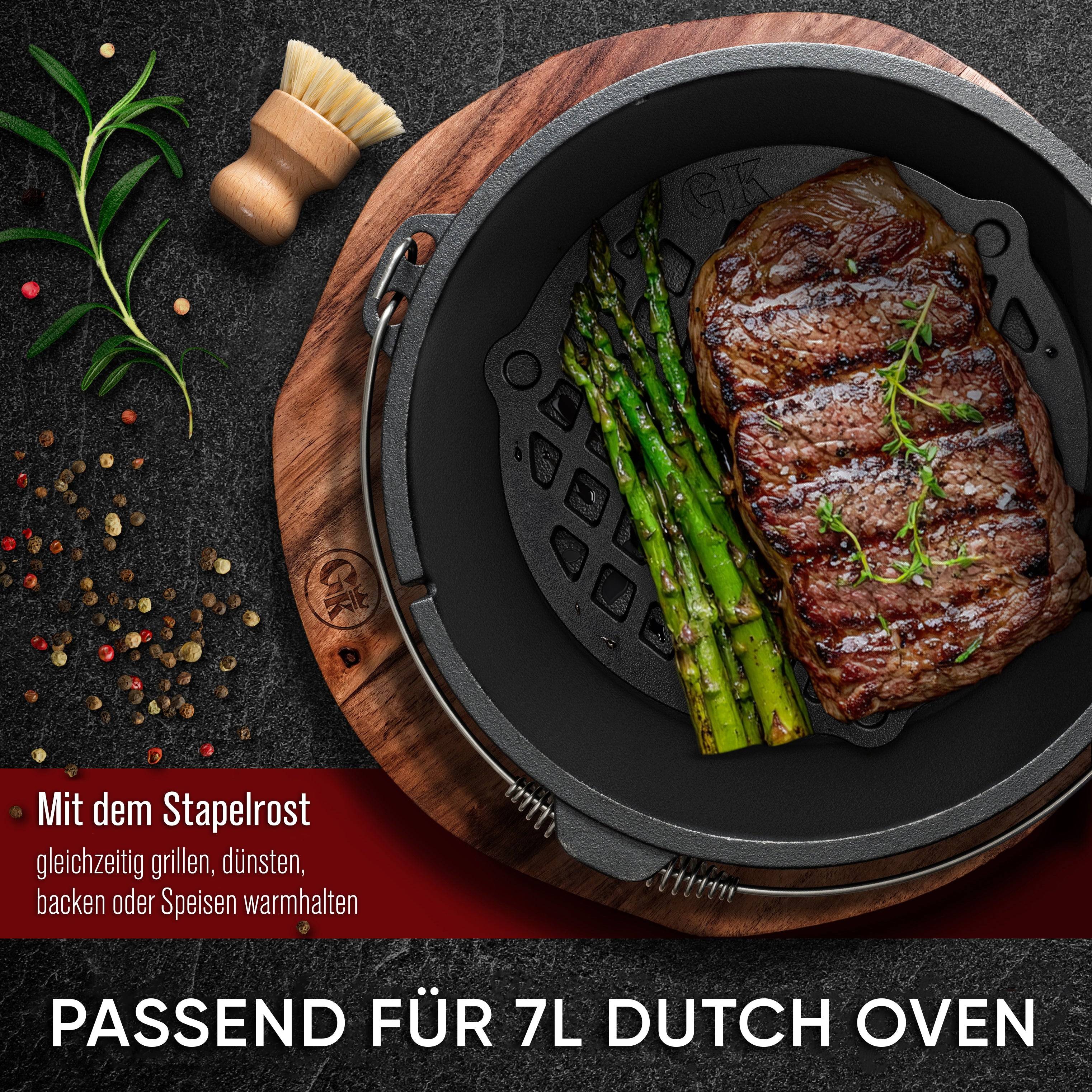 GUSSKÖNIG Stapelrost für 7L Dutch Oven aus Gusseisen