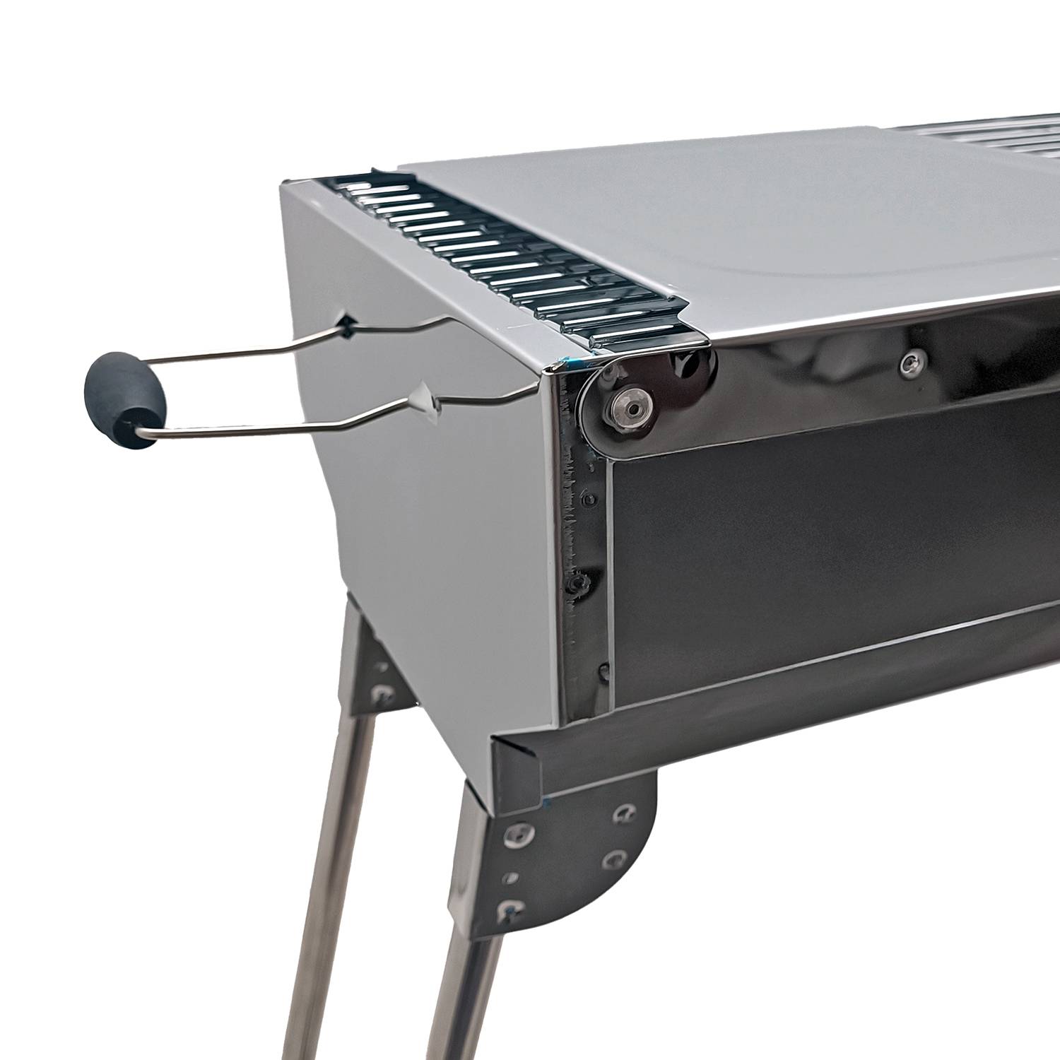Mangal Edelstahl President Schaschlik Grill mit Grillrost und Ablage