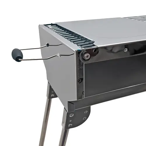Mangal Edelstahl President Schaschlik Grill mit Grillrost und Ablage Mangal Edelstahl President Schaschlik Grill mit Grillrost und Ablage