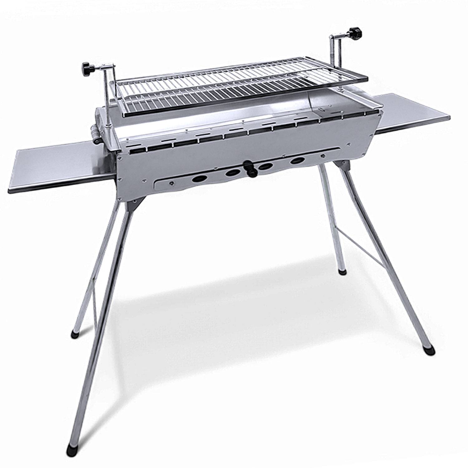 Mangal Edelstahl Astana 2mm rostfrei Schaschlik Grill Rost verstellbar