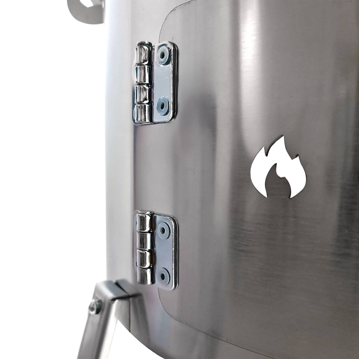 Utschak Timur Ø50 cm Edelstahl 2mm mit Rauchrohr Feuerofen