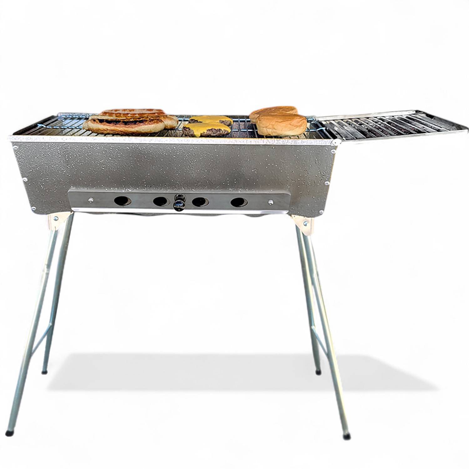 Mangal Astana Deluxe mit 11er Spießdreher Grillmotor USB und Powerbank BBQ Deckel Grillrost Ablage