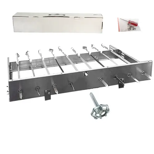 Mangal Set mit 9er Drehspieß 230V Motor 10 Spieße Schaschlikgrill mit Drehmotor Mangal Set mit 9er Drehspieß 230V Motor 10 Spieße Schaschlikgrill mit Drehmotor