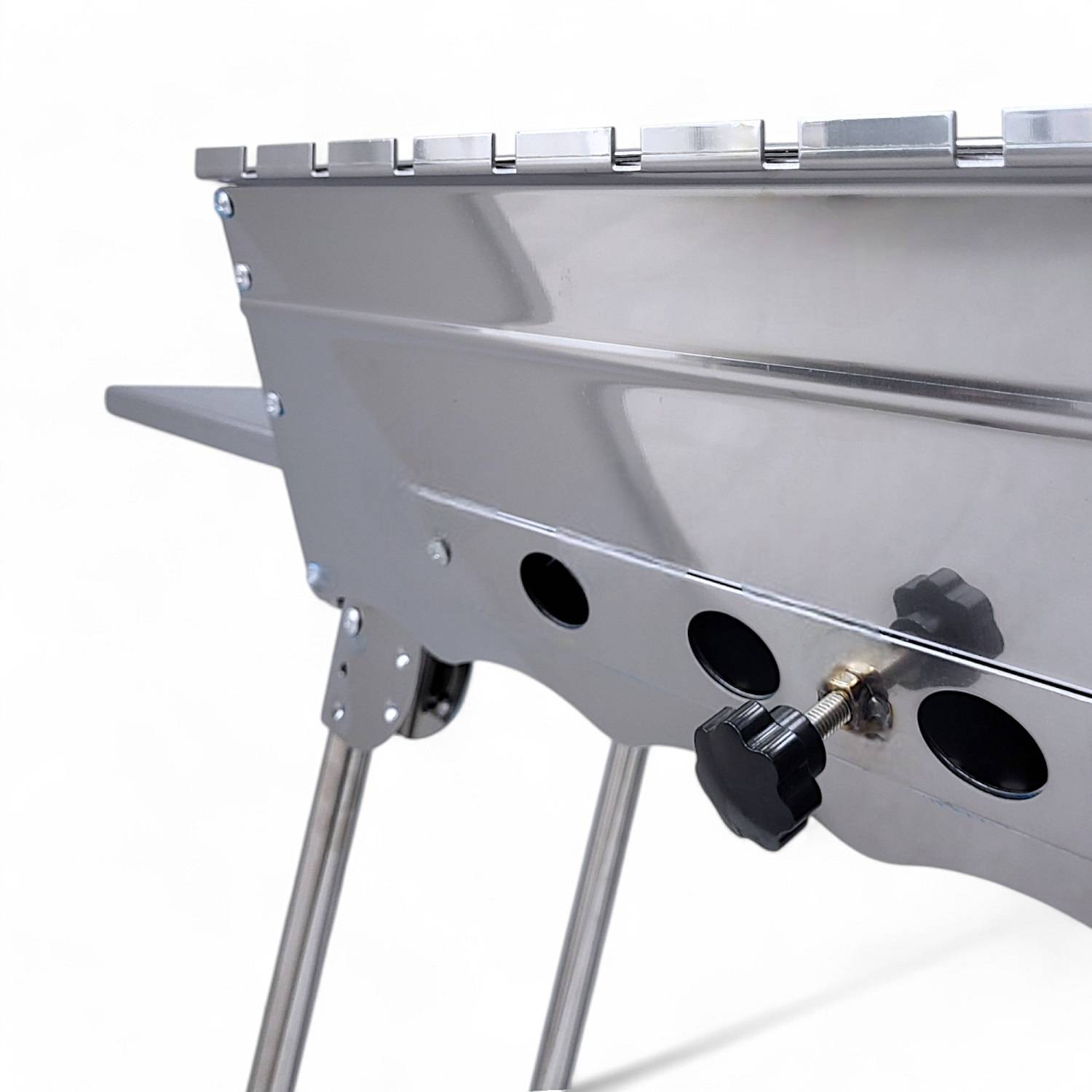 Mangal Khan Edelstahl Schaschlik Grill mit Grillrost