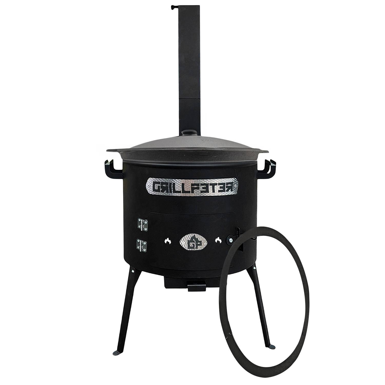 Utschak Asamat Ø40 cm mit Kazan Gusseisen 12L Schaumlöffel