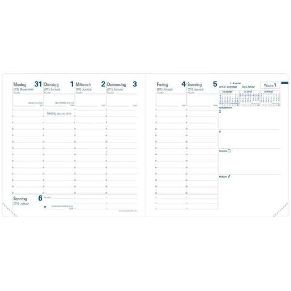 Buchkalender Executif 16x16cm Hipsy Blatt 2026