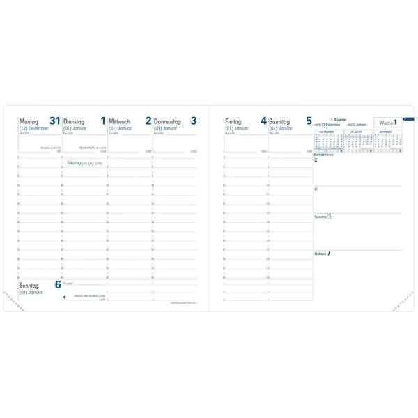 Buchkalender Executif 16x16cm Hipsy Schmetterling 2026