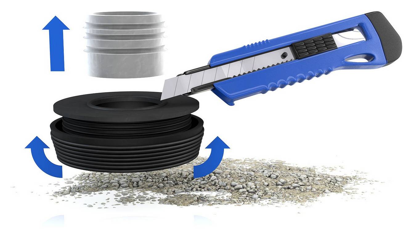 Crassus Kombiadapter Druckdichte 0.5 bar 100/105 - 75/50mm Spannw.