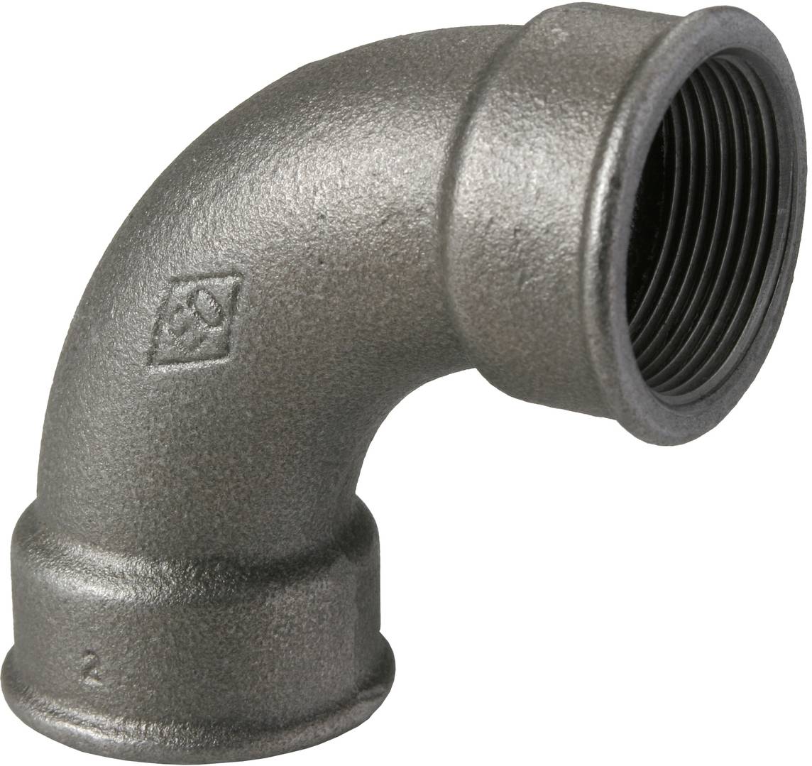 Atusa Bogen Nr. 2A schwarz, kurz, 90 Grad, I/I 1/2