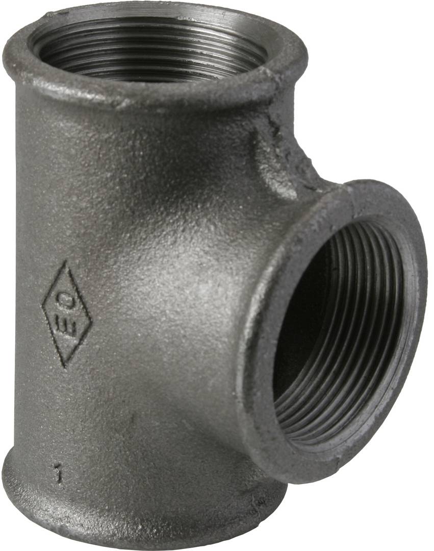 Atusa T-Stück Nr. 130 schwarz 1/2"