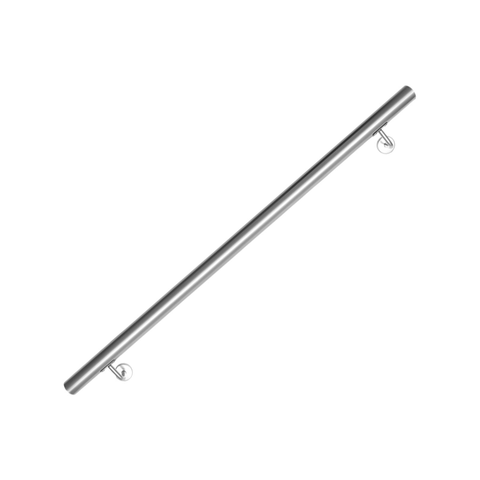 Edelstahl Handlauf 50 - 200 cm Treppengeländer Innen &Außen Geländer Wandhandlauf für Treppe aus Edelstahlrohr V2A, Mit Montagematerial, Länge: 1