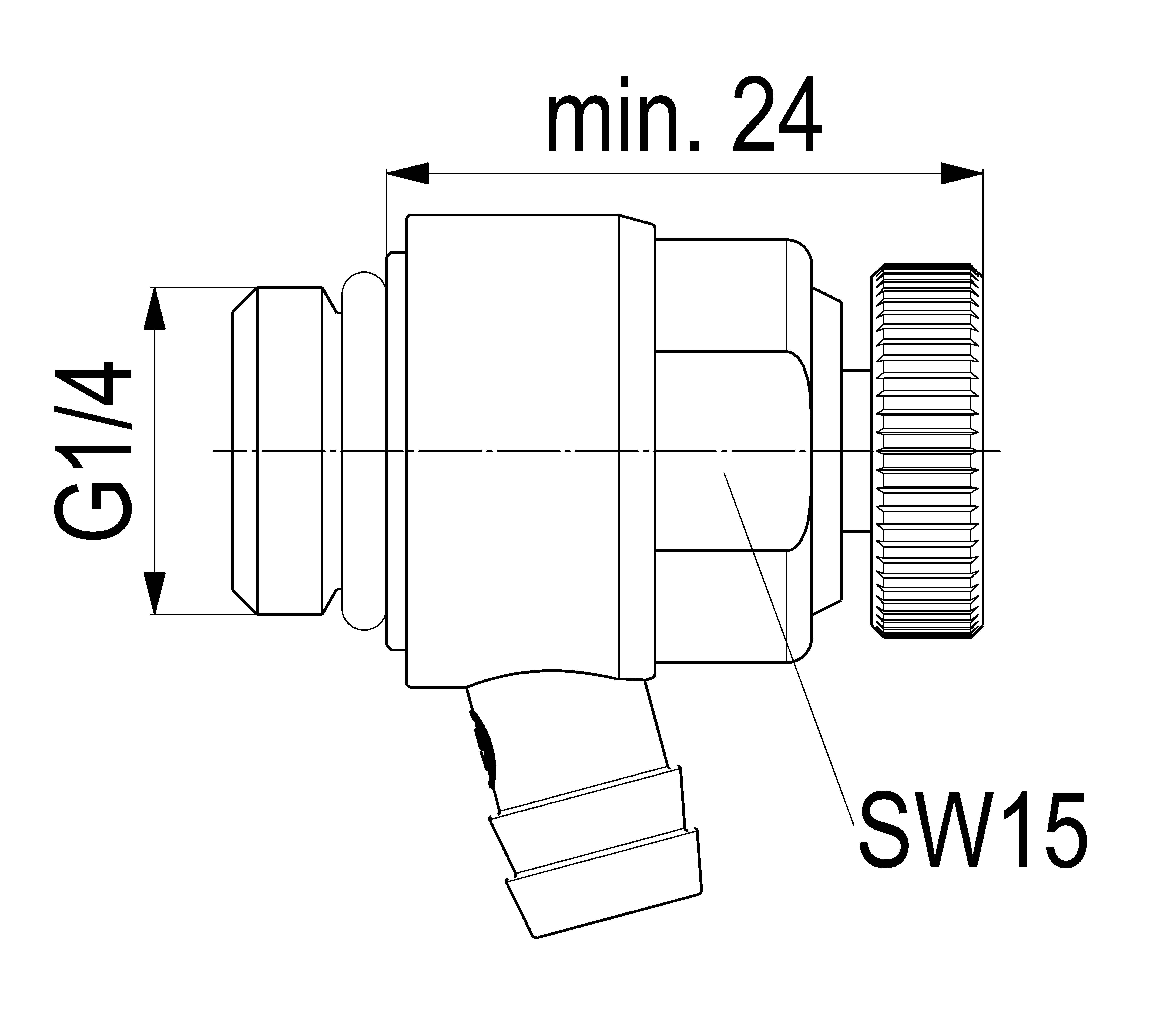JS ENTLEERUNGSVENTIL MIT O-RING DN8,1/4",MS,AUSLAUFRING: GRUEN