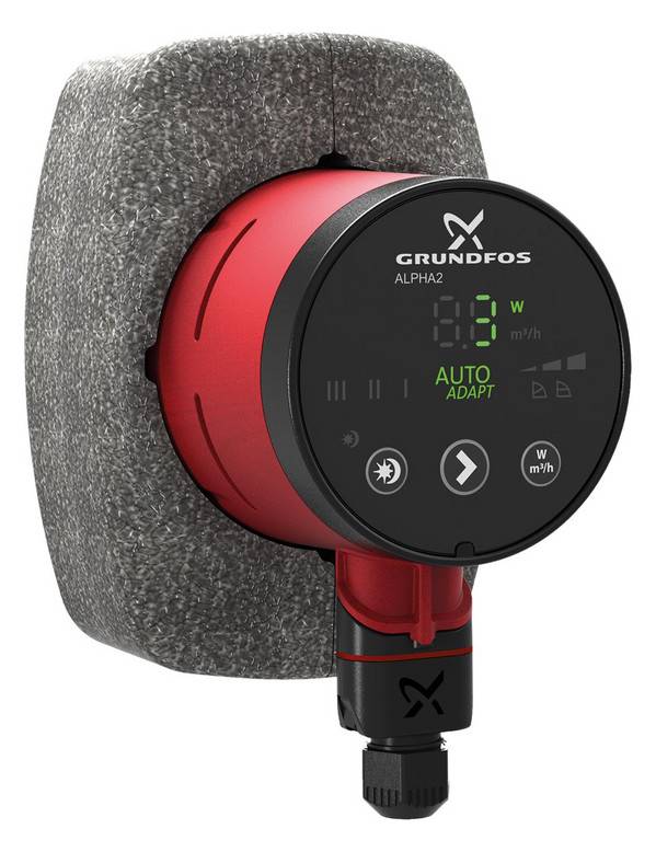 Grundfos Hocheffizienz Umwälzpumpe ALPHA2 25-60 180mm 1x230V G1_1/2 DACH, 1 Stk.