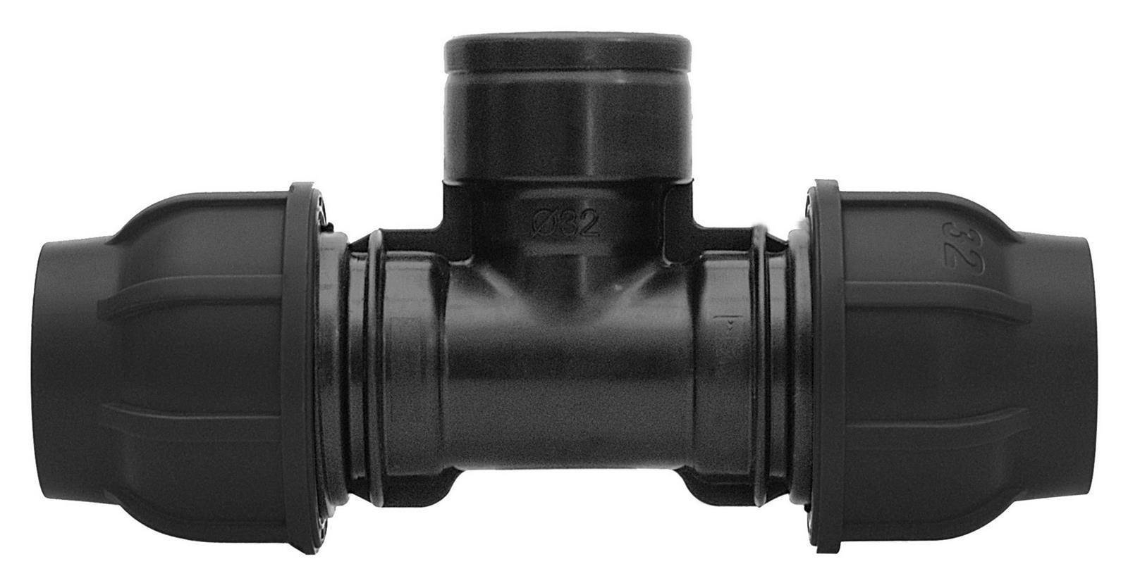 Gebo Plast T-Stück 32 mm x IG 1" x 32 mm