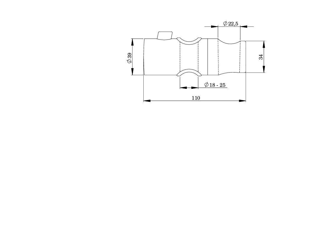 ASW Gleiter 18mm für Duschstangen