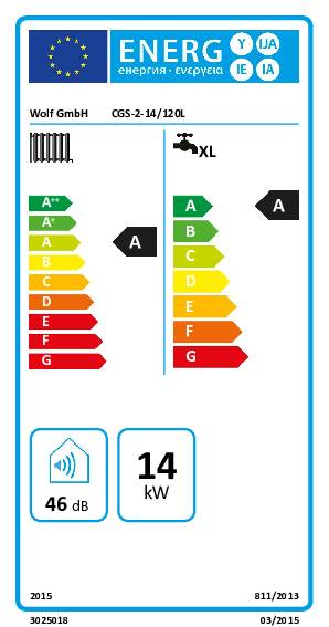 Wolf Gasbrennwert-Zentrale m. Schichtensp. CGS-2-14/120L