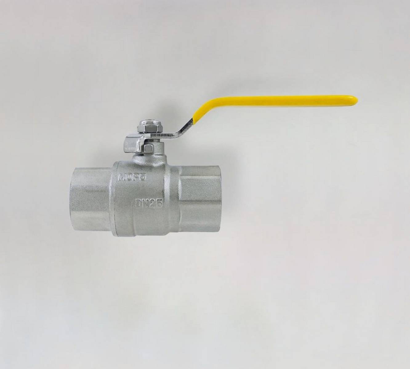 Gaskugelhahn 2" i/i DVGW<CR>Stahlgriff mit Überzug gelb