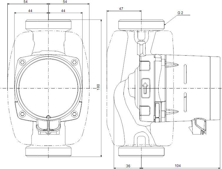 Grundfos Heizungspumpe ALPHA 2/32-60/180mm