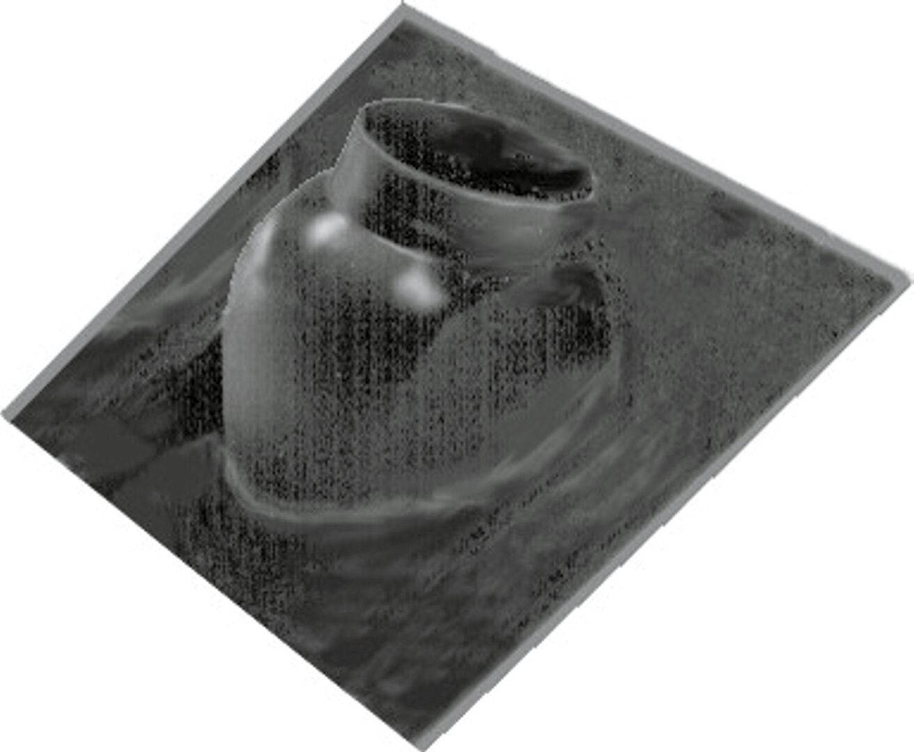 Wolf Dachplatte Großformat 50cm x 50cm Neigung m. Adapter, rotbraun